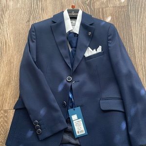6 Piece Boys Italian Blue Communion Suit
